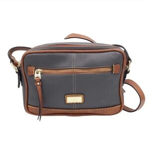 b.o.c. Charcoal and Brown Messenger Bag